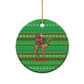 Djibouti Christmas Ceramic Ornament Santa Riding Camel Palm Trees Camel - African Pride