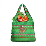 Djibouti Christmas Grocery Bag Santa Riding Camel Palm Trees Camel - African Pride