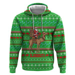 Djibouti Christmas Hoodie Santa Riding Camel Palm Trees Camel - African Pride