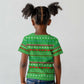 Djibouti Christmas Kid T shirt Santa Riding Camel Palm Trees Camel - African Pride