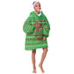 Djibouti Christmas Kid Wearable Blanket Hoodie Santa Riding Camel Palm Trees Camel - African Pride