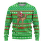 Djibouti Christmas Ugly Christmas Sweater Santa Riding Camel Palm Trees Camel - African Pride