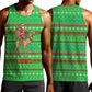 Djibouti Christmas Men Tank Top Santa Riding Camel Palm Trees Camel - African Pride