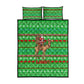Djibouti Christmas Quilt Bed Set Santa Riding Camel Palm Trees Camel - African Pride