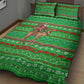 Djibouti Christmas Quilt Bed Set Santa Riding Camel Palm Trees Camel - African Pride