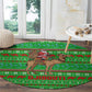 Djibouti Christmas Round Carpet Santa Riding Camel Palm Trees Camel - African Pride