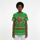 Djibouti Christmas Scrub Top Santa Riding Camel Palm Trees Camel - African Pride