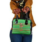 Djibouti Christmas Shoulder Handbag Santa Riding Camel Palm Trees Camel - African Pride
