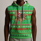 Djibouti Christmas Sleeveless Hoodie Santa Riding Camel Palm Trees Camel - African Pride