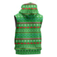 Djibouti Christmas Sleeveless Zip Hoodie Santa Riding Camel Palm Trees Camel - African Pride