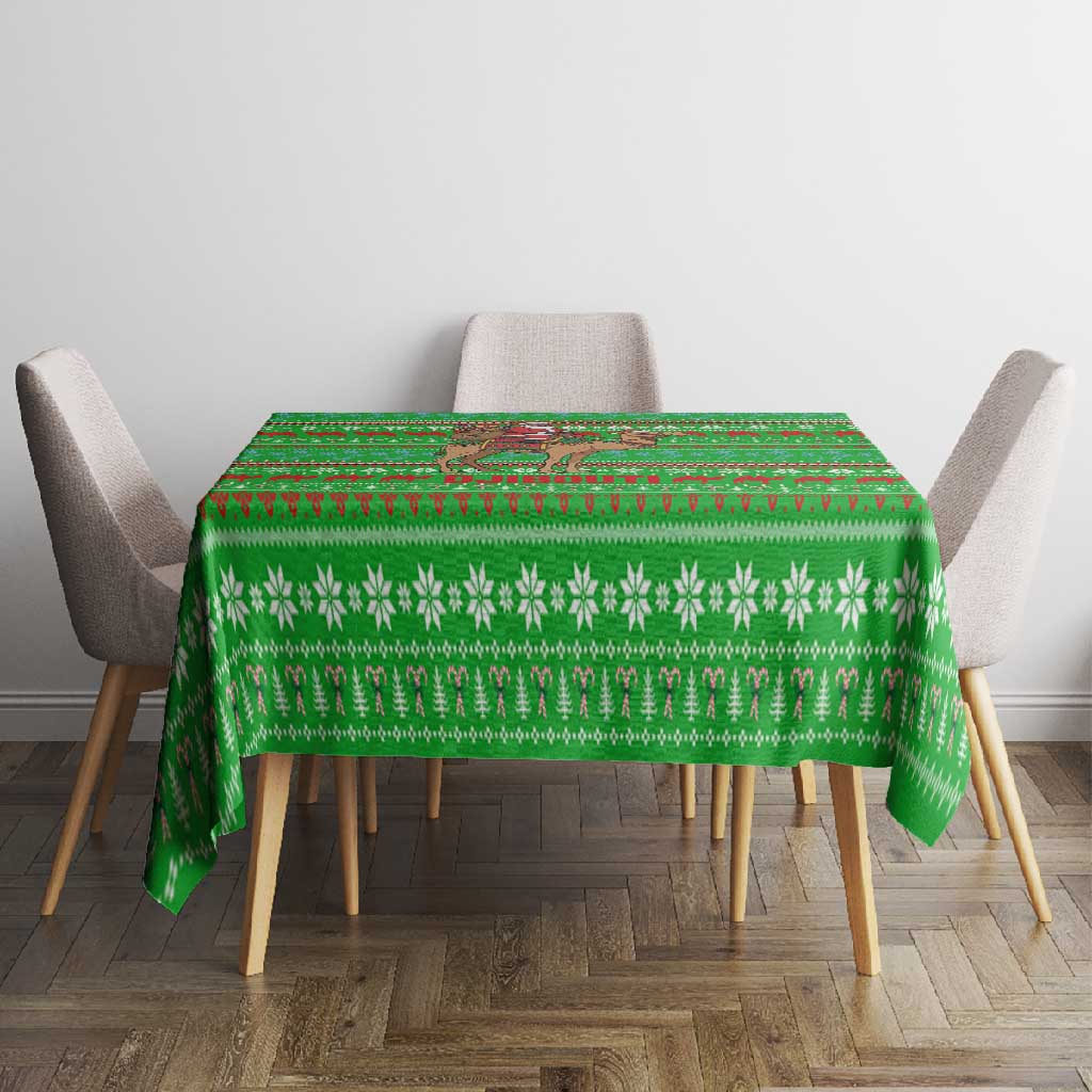Djibouti Christmas Tablecloth Santa Riding Camel Palm Trees Camel - African Pride