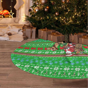 Djibouti Christmas Tree Skirt Santa Riding Camel Palm Trees Camel - African Pride