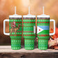 Djibouti Christmas Tumbler With Handle Santa Riding Camel Palm Trees Camel - African Pride