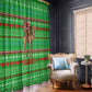 Djibouti Christmas Window Curtain Santa Riding Camel Palm Trees Camel - African Pride