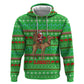 Djibouti Christmas Zip Hoodie Santa Riding Camel Palm Trees Camel - African Pride