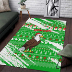 Djibouti Christmas Area Rug Santa Eagle Doves Trees and Green Snowflake - African Pride