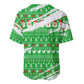 Djibouti Christmas Baseball Jersey Santa Eagle Doves Trees and Green Snowflake - African Pride