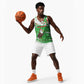 Djibouti Christmas Basketball Jersey Santa Eagle Doves Trees and Green Snowflake - African Pride