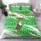 Djibouti Christmas Bedding Set Santa Eagle Doves Trees and Green Snowflake - African Pride