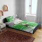Djibouti Christmas Bedding Set Santa Eagle Doves Trees and Green Snowflake - African Pride