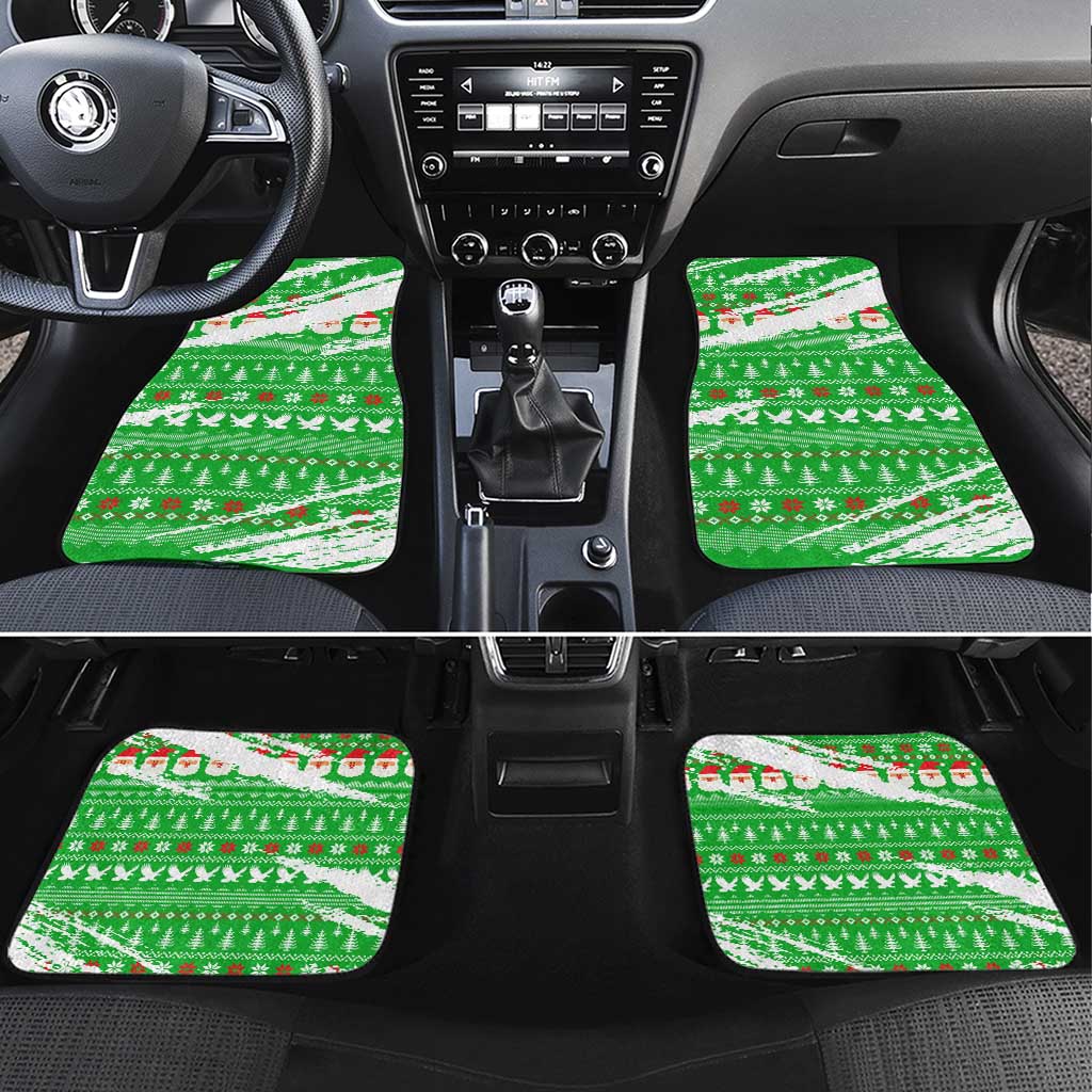Djibouti Christmas Car Mats Santa Eagle Doves Trees and Green Snowflake - African Pride