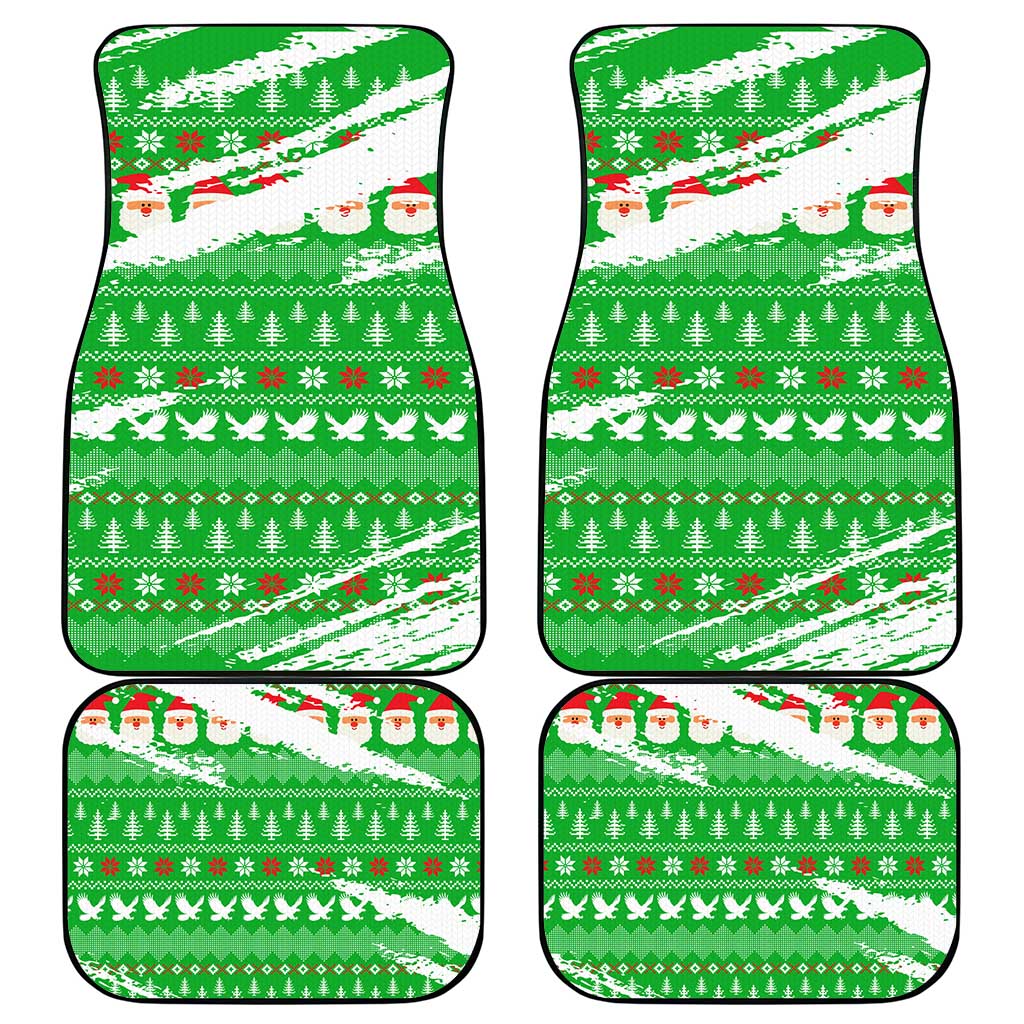 Djibouti Christmas Car Mats Santa Eagle Doves Trees and Green Snowflake - African Pride