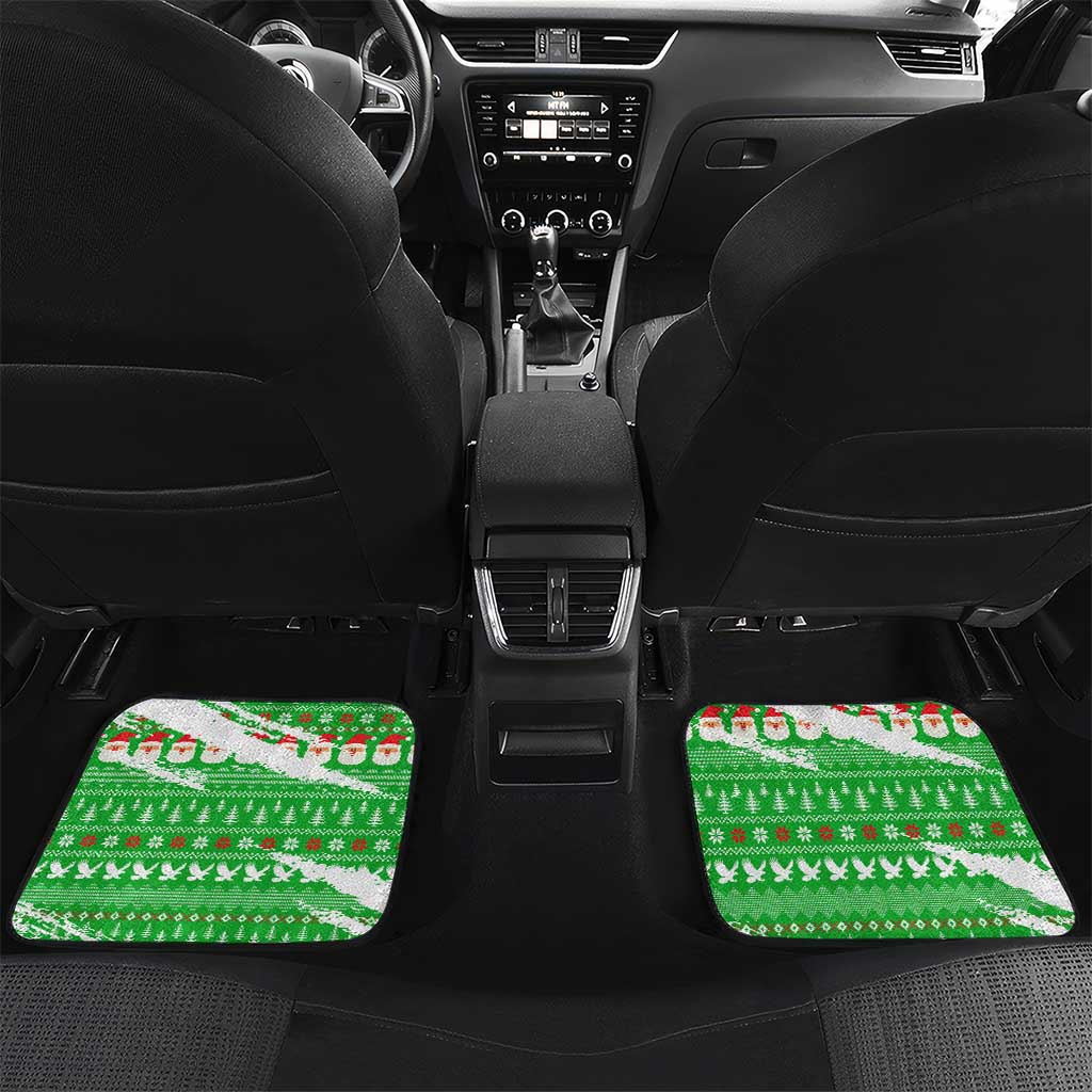 Djibouti Christmas Car Mats Santa Eagle Doves Trees and Green Snowflake - African Pride