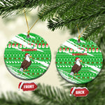 Djibouti Christmas Ceramic Ornament Santa Eagle Doves Trees and Green Snowflake - African Pride