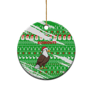 Djibouti Christmas Ceramic Ornament Santa Eagle Doves Trees and Green Snowflake - African Pride