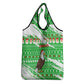 Djibouti Christmas Grocery Bag Santa Eagle Doves Trees and Green Snowflake - African Pride