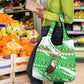 Djibouti Christmas Grocery Bag Santa Eagle Doves Trees and Green Snowflake - African Pride