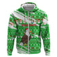 Djibouti Christmas Hoodie Santa Eagle Doves Trees and Green Snowflake - African Pride