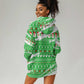 Djibouti Christmas Hoodie Dress Santa Eagle Doves Trees and Green Snowflake - African Pride