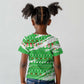 Djibouti Christmas Kid T shirt Santa Eagle Doves Trees and Green Snowflake - African Pride