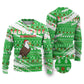 Djibouti Christmas Ugly Christmas Sweater Santa Eagle Doves Trees and Green Snowflake - African Pride