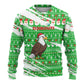 Djibouti Christmas Ugly Christmas Sweater Santa Eagle Doves Trees and Green Snowflake - African Pride