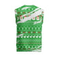 Djibouti Christmas Knitted V-Neck Vest Santa Eagle Doves Trees and Green Snowflake - African Pride