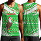 Djibouti Christmas Men Tank Top Santa Eagle Doves Trees and Green Snowflake - African Pride