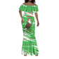 Djibouti Christmas Mermaid Dress Santa Eagle Doves Trees and Green Snowflake - African Pride