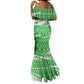 Djibouti Christmas Mermaid Dress Santa Eagle Doves Trees and Green Snowflake - African Pride