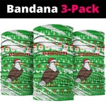 Djibouti Christmas Neck Gaiter Santa Eagle Doves Trees and Green Snowflake - African Pride
