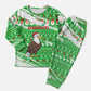 Djibouti Christmas Pajama Set Santa Eagle Doves Trees and Green Snowflake - African Pride