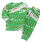 Djibouti Christmas Pajama Set Santa Eagle Doves Trees and Green Snowflake - African Pride
