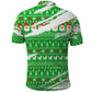 Djibouti Christmas Polo Shirt Santa Eagle Doves Trees and Green Snowflake - African Pride