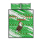Djibouti Christmas Quilt Bed Set Santa Eagle Doves Trees and Green Snowflake - African Pride