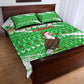Djibouti Christmas Quilt Bed Set Santa Eagle Doves Trees and Green Snowflake - African Pride