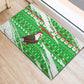 Djibouti Christmas Rubber Doormat Santa Eagle Doves Trees and Green Snowflake - African Pride