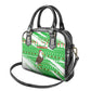 Djibouti Christmas Shoulder Handbag Santa Eagle Doves Trees and Green Snowflake - African Pride