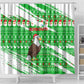 Djibouti Christmas Shower Curtain Santa Eagle Doves Trees and Green Snowflake - African Pride