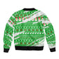 Djibouti Christmas Sleeve Zip Bomber Jacket Santa Eagle Doves Trees and Green Snowflake - African Pride
